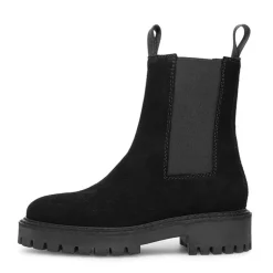 Ankelstøvler i ruskind til kvinder Sort