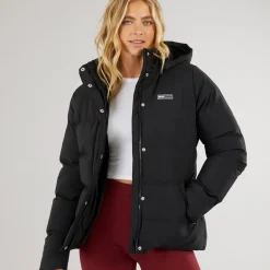 Dame Atha Kort Dunjakke Sort