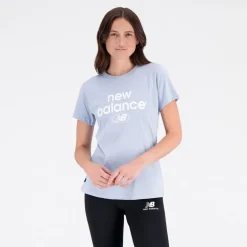 Dame Basis Logo T-Shirt Lys Arktisk Grå