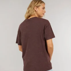 Dame Berlanne T-shirt Vasket Mauve Vin