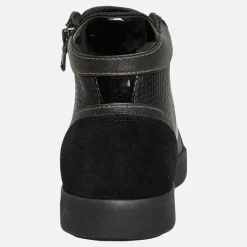 Dame Blomie Høj Top Lynlås Træningssko Sort