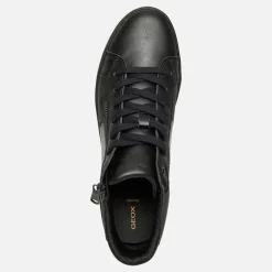 Dame Blomie Høj Top Lynlås Træningssko Sort