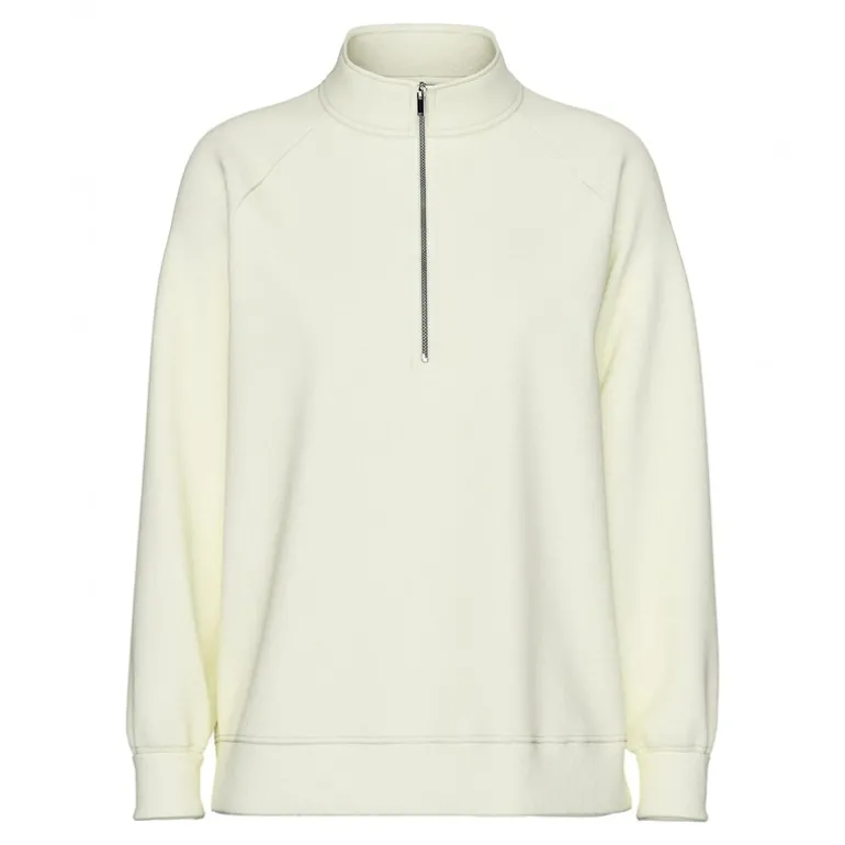 Dame Chilli Halv lynlås sweatshirt White Pepper