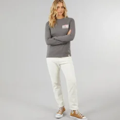 Dame Cullen Langærmet T-shirt Koksgrå