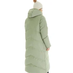 Dame Eloraina Lang Ærmeløs Dunjakke Lysegrøn
