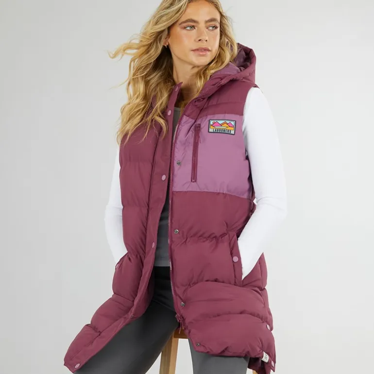 Dame Explorer Gilet Burgundy