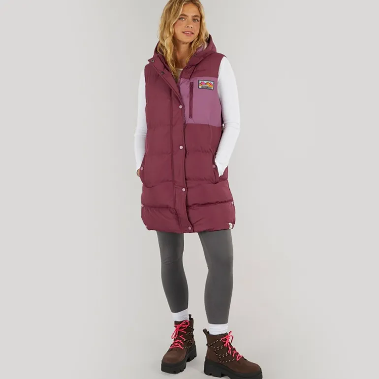 Dame Explorer Gilet Burgundy