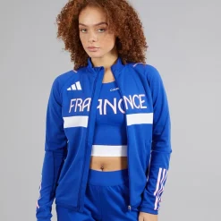 Dame FFR Frankrig Track Jakke Semi Lucid Blue