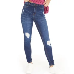 Dame Fillie Skinny Jeans Mørkvasket Denim