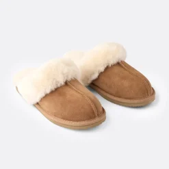 Dame Fåreskind Hjemmesko Brun