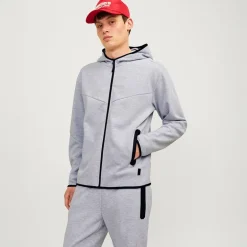 Dame Fusion Lynlås Hættetrøje Light Grey Melange