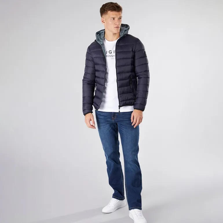 Dame Gattering Puffer Jakke Midnat