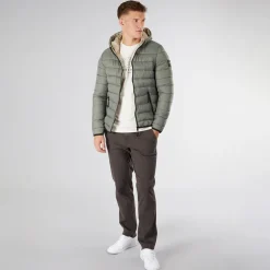 Dame Gennemkørt Puffer Jakke Salvie