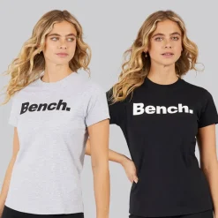 Dame Grammen T-shirts To-pak Sort/Grå Melange