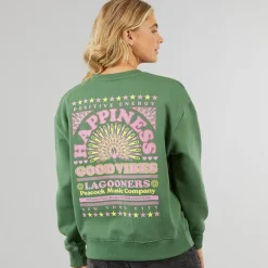 Dame Happiness Sweatshirts kakigrøn