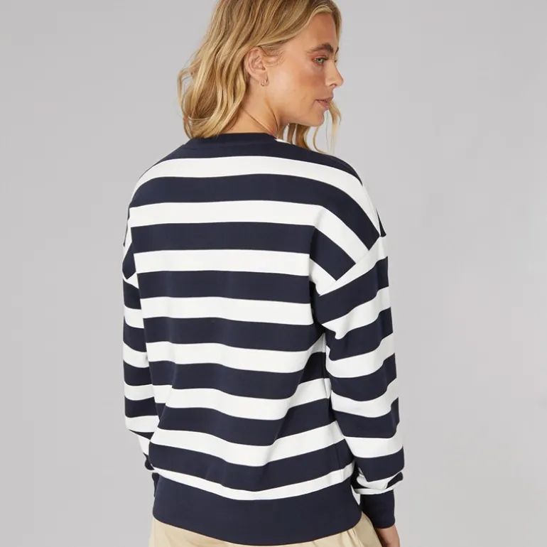 Dame Jaye Sweatshirt Navy Vinter Hvid