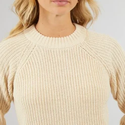 Dame Karlie Strikket Kjole Havregryn Meleret