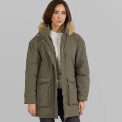 Dame Majlis Parka Army Grøn