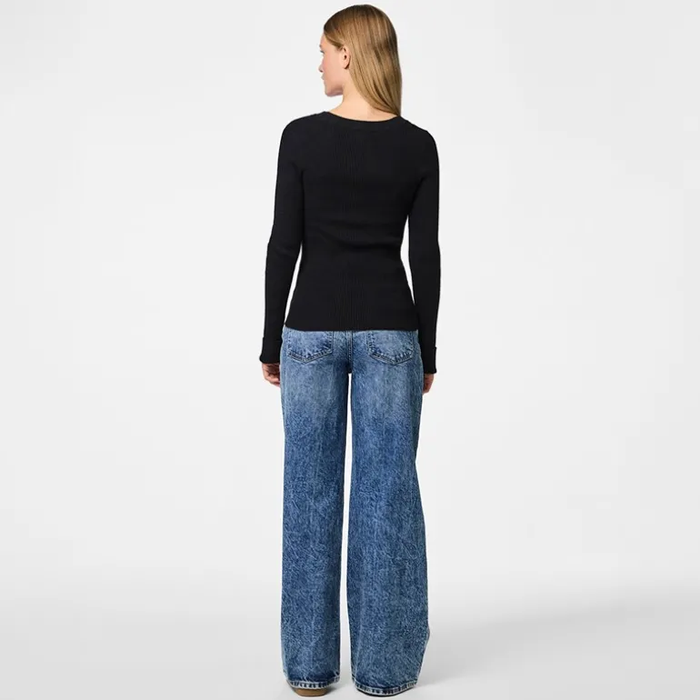 Dame Mira Strik Top Sort