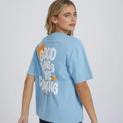 Dame Nanala T-shirt Lyseblå