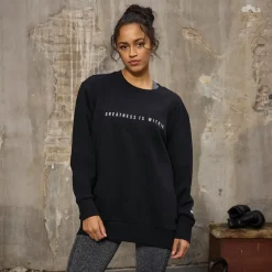 Dame Oversized Crew Neck Sweatshirt Black Beauty