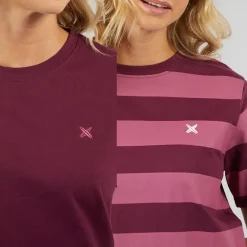 Dame Oxbow 2 Pak T-shirts Blomme/Rosebud