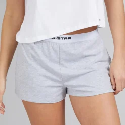 Dame pyjamas sæt Bright White/Light Grey Marl