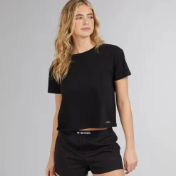 Dame pyjamas sæt Sort