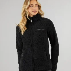 Dame Sherpa Fleece Jakke Sort