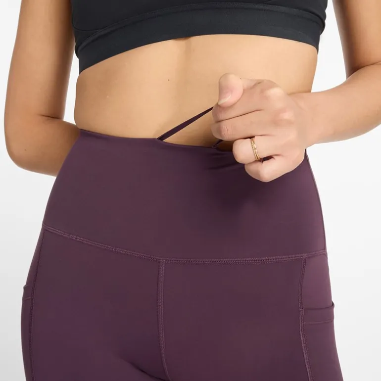 Dame Slanke NB Dry Højtaljede Tætsiddende Leggings Blomme Brun