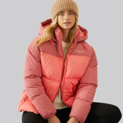 Dame St Agnes Kort Dunjakke Rød