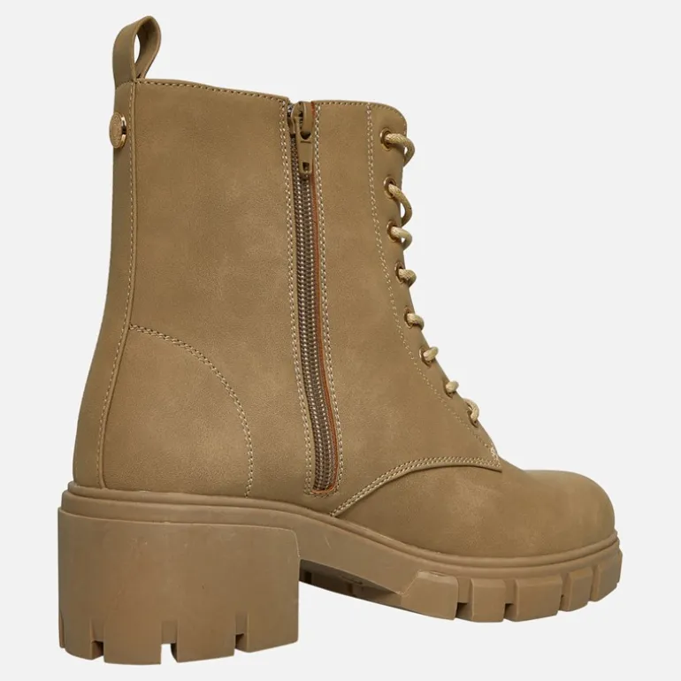 Dame Støvler med Tykke Snørebånd Stone