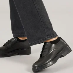 Dame Swelen Chunky Oxford Sko Sort
