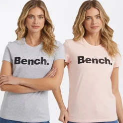 Dame T-shirts Grammen To-pak Grå Melange/Pink