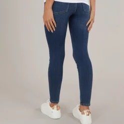 Dame Vienna Skinny Jeans Mørk Blå Denim