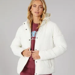 Dame Willah Kort Dunjakke Vinter Hvid