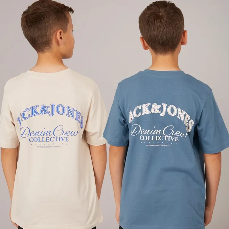 Drenge Brandes Ryg To Pakke T-shirts Moonbeam / Ocean View