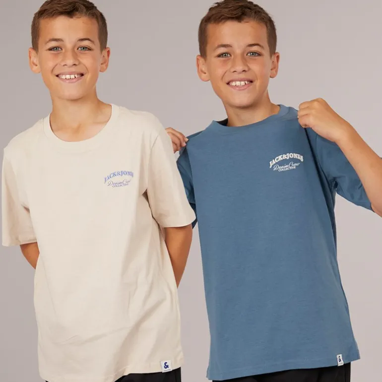 Drenge Brandes Ryg To Pakke T-shirts Moonbeam / Ocean View