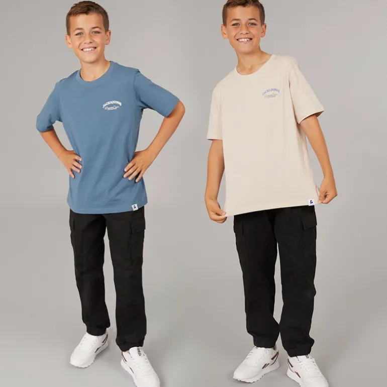 Drenge Brandes Ryg To Pakke T-shirts Moonbeam / Ocean View