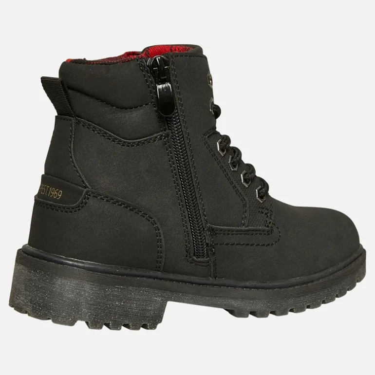 Drenge Dayton II Mellem Snøre Støvler Sort