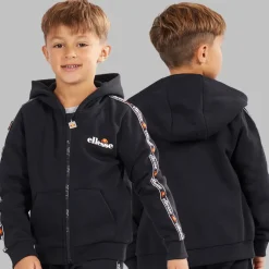 Drenge Dominic Hættetrøje T-shirt Og Joggingbukser Sæt Sort/​Grå