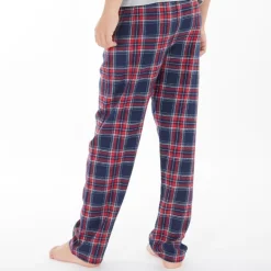 Drenge Folau Flanel Check Lounge Bukser Blå/​Rød/​Hvid/​Gul Check Flanel