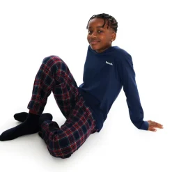 Drenge Folau Flanel Check Lounge Bukser Blå/Rød/Hvid/Gul Check Flanel