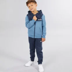 Drenge Harrison Hættetrøje T-Shirt Og Joggingbukser Sæt Blå /​ Hvid