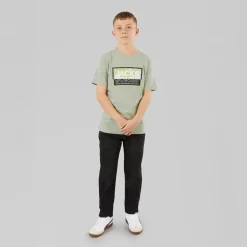 Drenge Logan T-shirt Aqua Grå