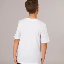 Drenge Logo T-Shirt Hvid Print/​Navy Blazer/​Ægte Rød