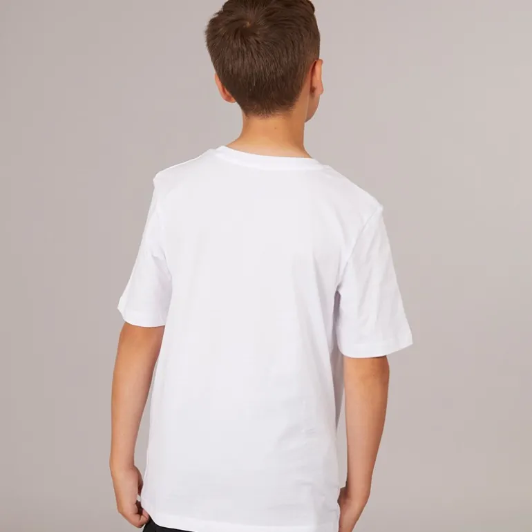 Drenge Logo T-Shirt Hvid Print/Navy Blazer/Ægte Rød