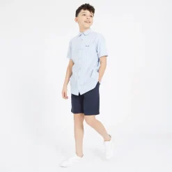 Drenge Lomous skjorte og chino shorts sæt blå og hvid stribet/​navy Blue & White Stripe /​ Navy