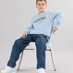 Drenge Løstsiddende Cargo Jeans Mellemblå