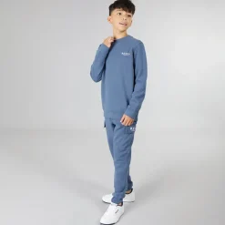 Drenge Nowil Sweatshirt Og Cargo Joggingbukser Træningssæt Vintage Indigo